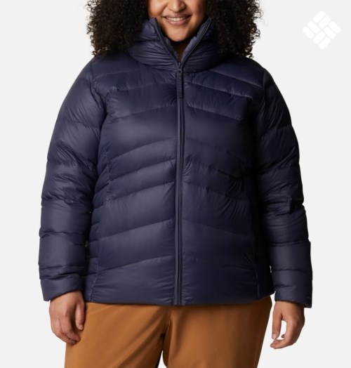 Columbia Autumn Park Hette Dunjakker Dame Marineblå | Plus Size 78256I